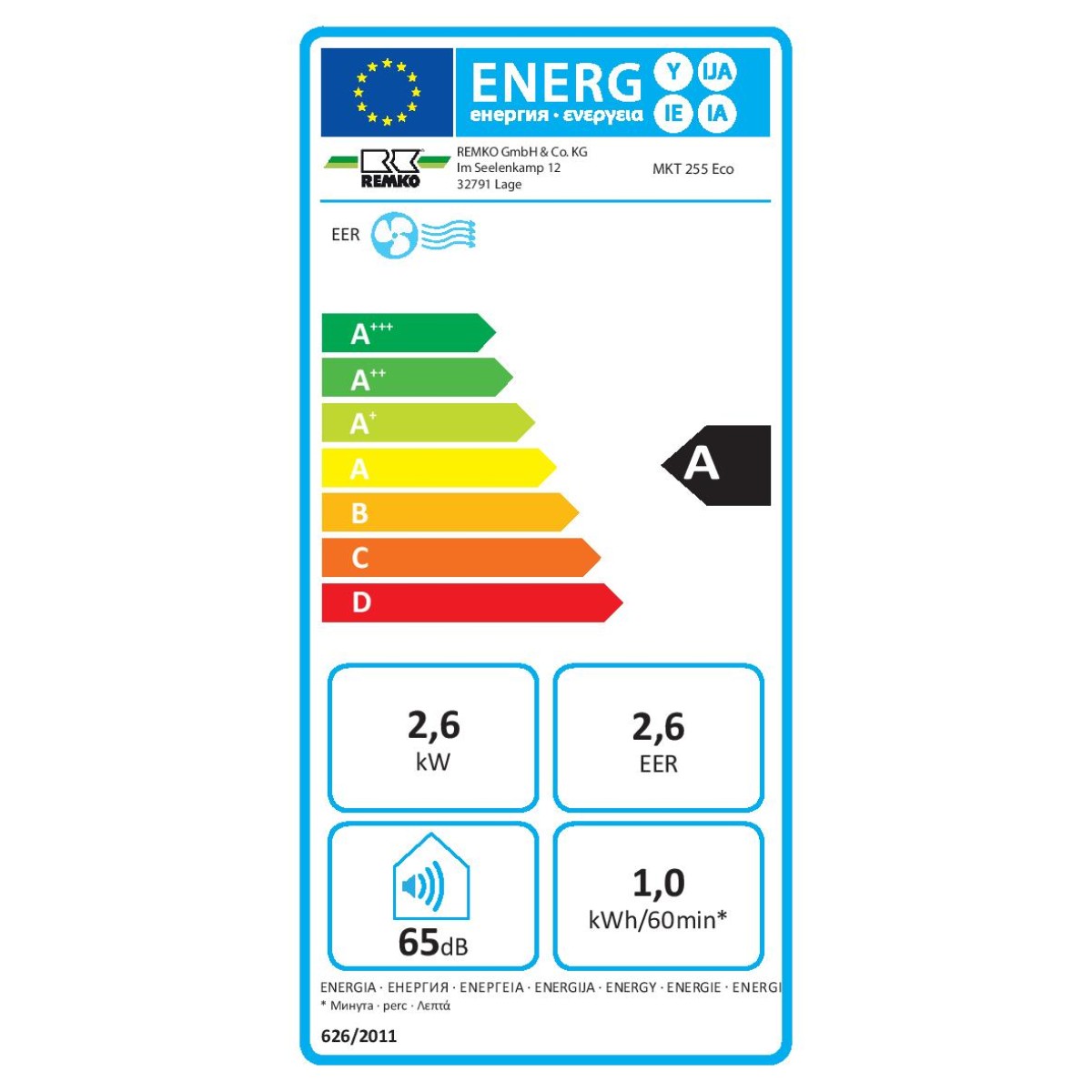 Mobilná klimatizácia REMKO MKT 255 Eco S-Line