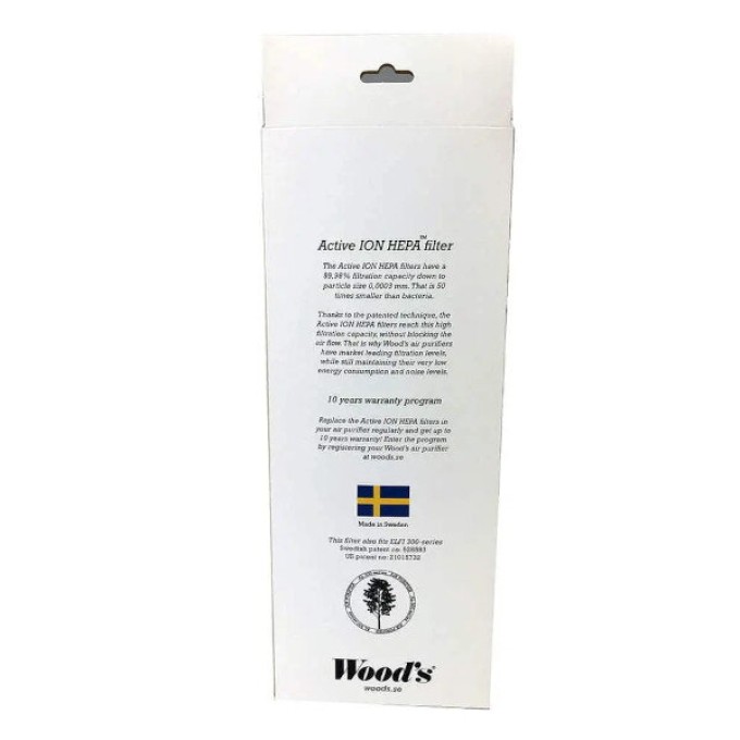 Náhradný aktívny filter ION HEPA pre Woods AL310 / AL310 FC Náhradný aktívny filter ION HEPA pre Woods AL310 / AL310 FC