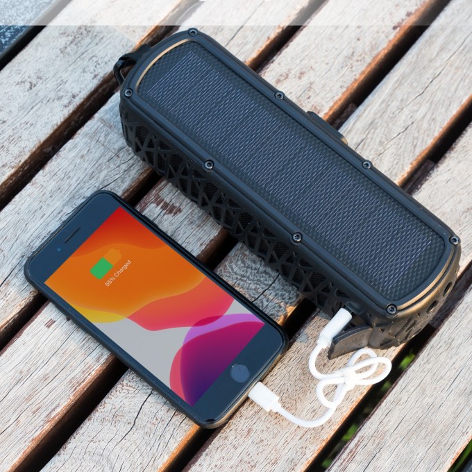 Prenosný bluetooth reproduktor s powerbankou AERIUM S5000 Solar Outdoor