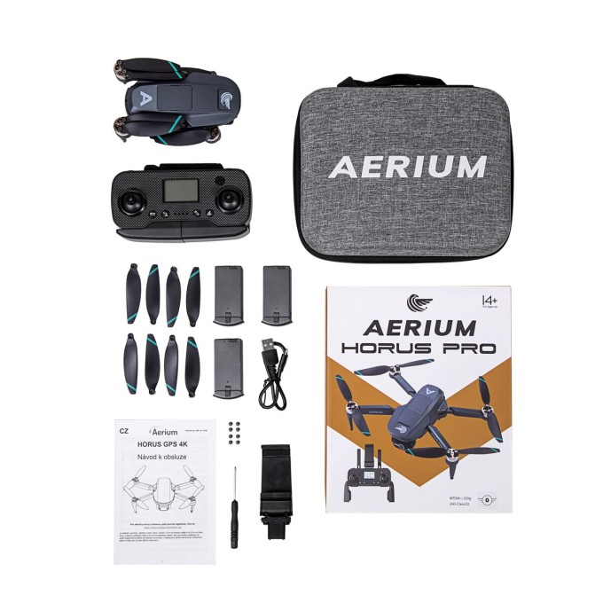 Dron AERIUM HORUS PRO GPS 4K – 3 batérie